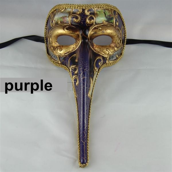 Fiesta de disfraces de baile de máscaras de Dayses Máscara de Venecia Italia de alta calidad Máscara de carnaval whimsy máscara de nariz de elefante larga Hallowmas máscara de tronco 329c