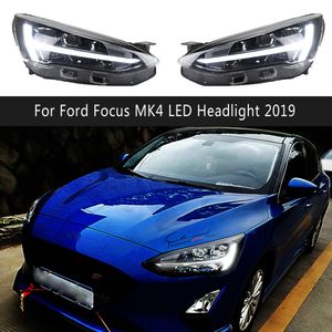 Feu de jour dynamique Streamer clignotant indicateur ange oeil projecteur lentille lampe avant pour Ford Focus MK4 phare LED 19