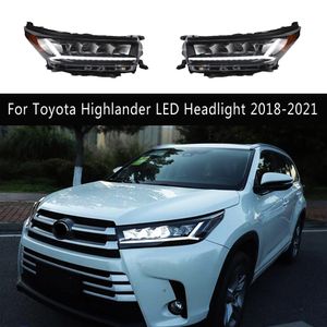 Feu de circulation diurne avant pour Toyota Highlander, ensemble de phares LED 18-21, clignotants, feux de route, lentille de projecteur Angel Eye