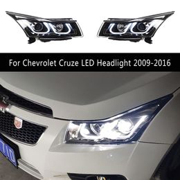 Feu de jour Streamer clignotant indicateur pour Chevrolet Cruze phare LED assemblage 09-16 lampe avant accessoires de voiture