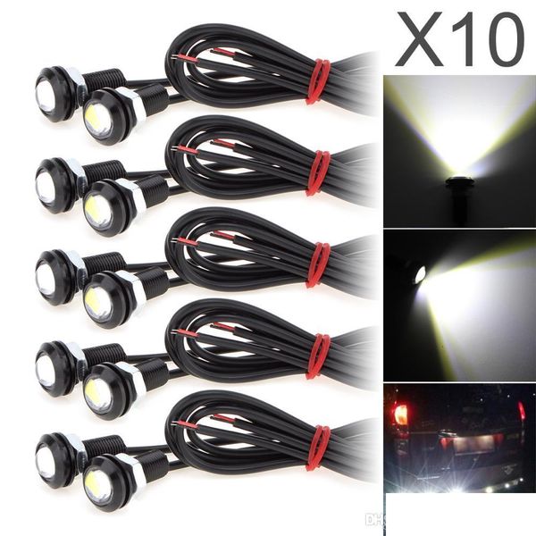 Luces diurnas 10 unids / lote 9W 18 mm LED de circulación diurna blanca 5730 Eagle Eye Coche Luz antiniebla Drl BB Señal de giro Copia de seguridad inversa Co Dhlrc