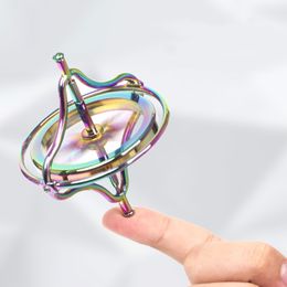 Juguete para adultos Dazzle Color Punta del dedo Fidget Spinner Aleación de zinc Juguete de descompresión Fidget Ring Metal Fidgets Kid Creative Diy Toy Gadget Insolite Regalo de Navidad