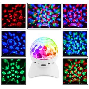 Oogverblindende LED-podiumverlichting LED RGB-controller Magische bal Bluetooth-luidspreker Roterende lamp voor KTV Party DJ Disco House Club LL