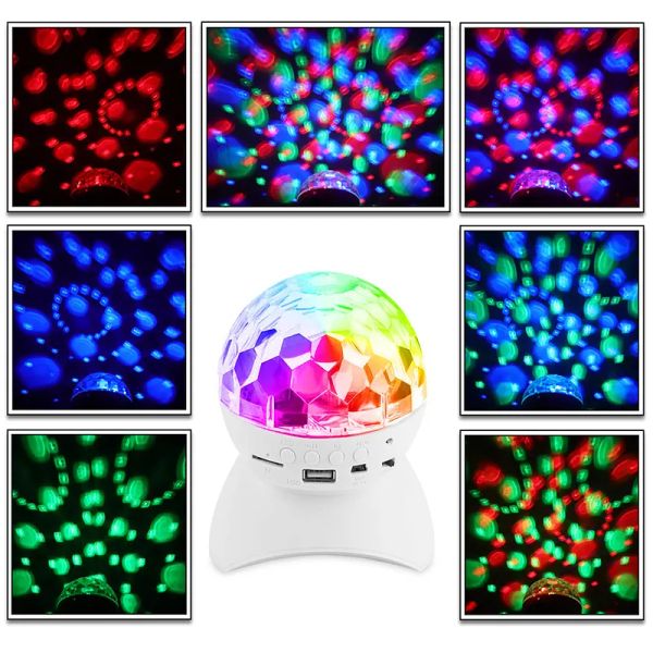 Lumière de scène LED éblouissante avec contrôleur RGB, boule magique, haut-parleur Bluetooth, lampe rotative pour KTV Party DJ Disco House Club LL