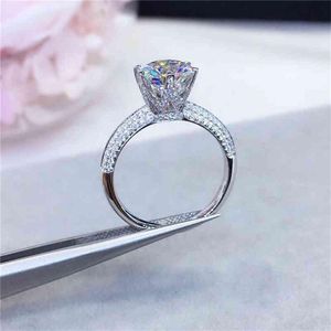 Bague en diamant éblouissante Moissanite - 1CT 3CT 5CT Tailles D Couleur Haute Clarté - Bijoux de luxe en or 18 carats pour les fêtes d'anniversaire des femmes