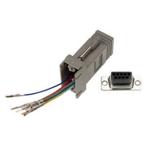 DB9 hembra a RJ45 hembra adaptador conector extensor convertidor