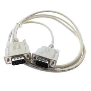DB9 Port série RS232 9 broches COM câble d'extension de données mâle à mâle fil de montage sur panneau avec vis blanc 1.3 M