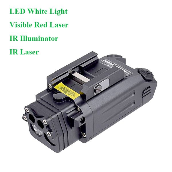 DBAL-PL IR iluminador puntero láser rojo 400 lúmenes LED arma luz táctica pistola linterna Picatinny montaje Rifle caza luz blanca