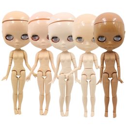 DBS Blyth Doll Toy Joint Body Bald Head zonder Eyechips, de hoofdhuid is los, lijm 30cm speelgoed diy 220505