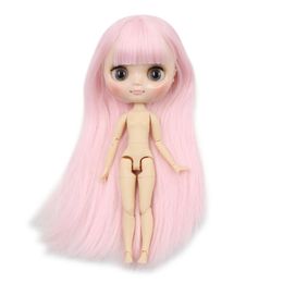 DBS blyth Middie poupée commune cheveux roses avec frange 18 poupée 20 cm anime jouet kawaii filles cadeau 240315