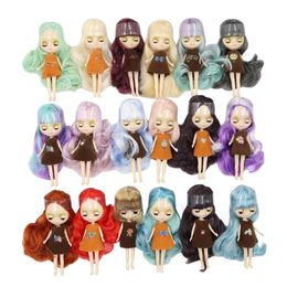 Dbs blyth mini pop 10cm bjd normale lichaam schattige meisjes geschenk anime speelgoed willekeurige jurk 220418