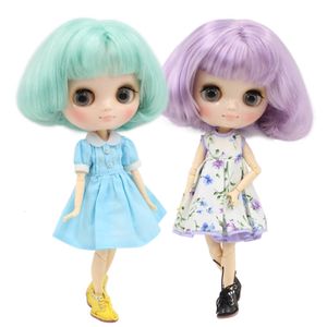 DBS middie blyth poupée 20 cm 18 BJD corps articulaire visage mat visage brillant coloré cheveux longs courts avec gestes de la main 240223