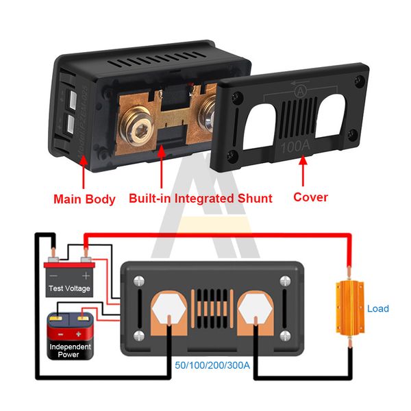 DC 0-300V 300A Voltmètre AMMETER CAR TESTER DE BATTERIE DE 100KWH DE L'ÉLECTRICITÉ ÉLECTRICATE