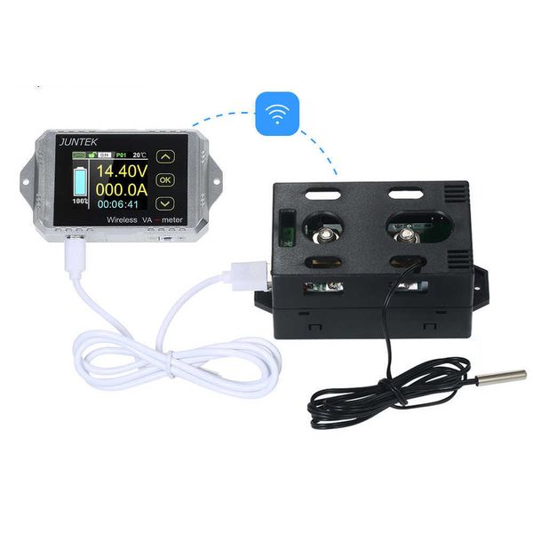 Indicador de capacidad de batería multifunción DC 100V 400V 300A, contador de Coulomb, voltímetro Digital inalámbrico, amperímetro, medidor de potencia