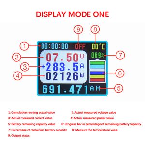 DC 120V 100A 200A 300A 500A LCD COMBO METTAGE Tension Courant Power KWH WATT METER 12V 24V 48V 96V CAPATION DE CAPATION DE CAPACIER