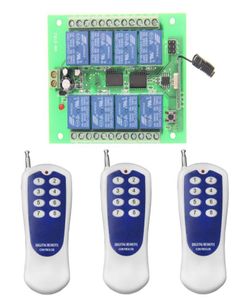 Contrôleur Radio sans fil RF, DC 12V 24V 10A, 8 canaux, système de commutation à distance, émetteur-récepteur 315433 MHz, momentané 4984884