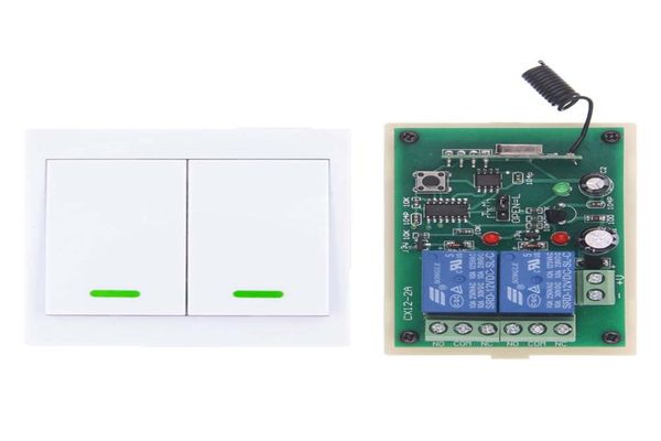 24V DC 12V 2 CH 2CH mando inalámbrico de radiofrecuencia receptor 86 Panel de pared transmisor 315 433 MHz Toggle5988474