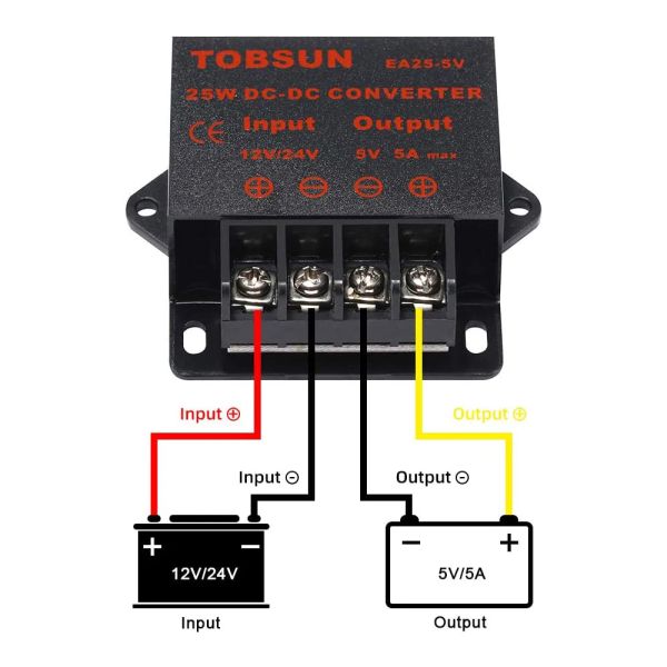 DC 12V 24V a 5V 5A 10A 15A Converter DC Voltaje REDUCTOR Regulador Paso Bajo Estabilizador de voltaje de suministro de alimentación del convertidor