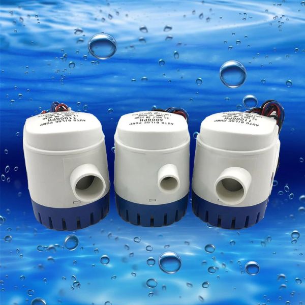 Bomba de agua de agua de 12V de 12V 24V Automática Bilge Bomba 600 750 1100 GPH Sumerezable Bille Bomba de agua Bomba de agua de 12V Auto eléctrico Interruptor