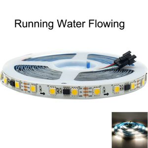 DC 12V 5m WS2811 IC Pixel LED Strip licht 5050 Natuurlijk Wit Adresseerbaar Stromend Water Stromend paardenrace LAMP 60LED/M tape lamp