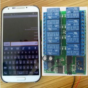 Livraison gratuite dc 12 V 8Ch relais Bluetooth Android commutateur de télécommande Mobile 8 canaux application de téléphone pour moteur lumière LED Qbaau