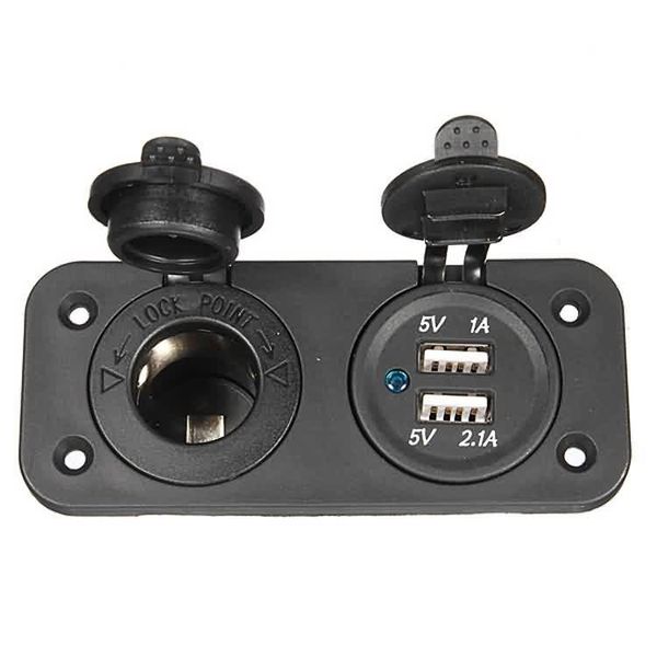 Adaptador de corriente del cargador USB del divisor del enchufe del encendedor del coche dual DC 12V | encendedor de cigarrillos del coche 12V