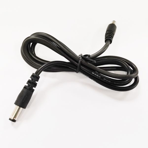 DC 12V Power 5.5x2.5mm Macho a DC 5.5 * 2.5mm-Cable de extensión de enchufe macho para CCTV Aproximadamente 1M / 5PCS