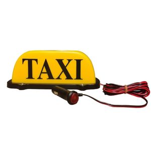 DC 12v Signer de signalisation, toit de cabine de taxi, panneau illuminé, éclairage de taxi étanche scellé avec base magnétique, coquille jaune