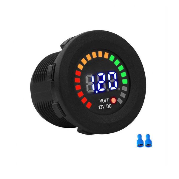 DC 12V universel voiture moto bateau Marine LED voltmètre numérique panneau voltmètre tension moniteur jauge affichage voiture accessoires