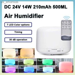 DC 24V 14W 500ML 210mAh Luchtbevochtiger Thuis Elektrische Geur Machine Ultrasone Cool Mist Maker LED Essentiële Olie Diffuser L230523