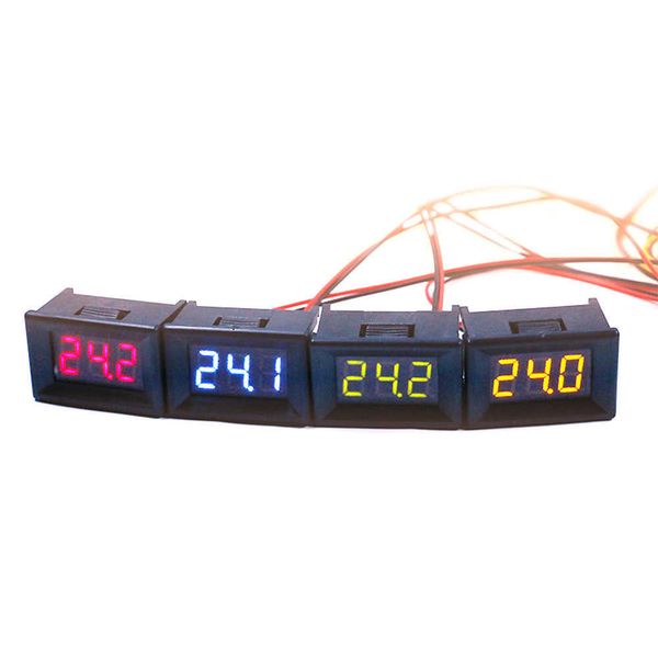 Voltmètre numérique LED DC 5-130V 7-150V 0.36 ''0.56'', voltmètre, outil d'instrument, 2 fils, affichage rouge jaune vert bleu