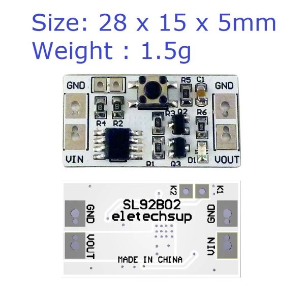 DC 5V 12V 5A Módulo de interruptor de auto-bloqueo biestable Controlador LED Relé Touch Board Electronic Board SL92B02