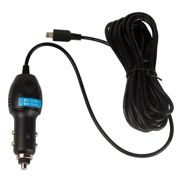 Cable adaptador de cargador de coche Mini USB DC 5V 2A para cámara GPS 3,5 m accesorios para coche