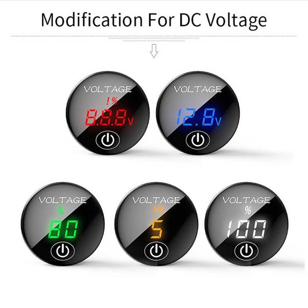 DC 5 V-48 V panneau numérique voltmètre testeur de tension affichage Led pour voiture Auto moto bateau ATV camion Refit accessoires voiture