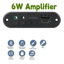 DC 5V 6W amplificateur MP3 Decoder Board 3,5 mm microphone Bluetooth Handsfree Car lecteur mp3 TF AUX USB RADIO FM Radio pour téléphone