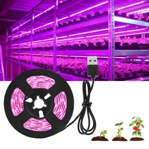 DC 5V USB LED Grow Light Volledige Spectrum 5m 10m Plant Strip Phyto Lamp voor Groente bloem Zaailing Tent Box