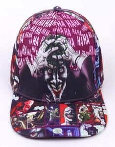 DC Comic The Joker Brand Snapback Cap Fashion Imprimé Femmes Femmes Baseball Ajustement Caps Hip Hop Adult Hip Hop1741305
