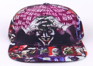 DC Comic The Joker Brand Snapback Cap Fashion Imprimé Femmes Femmes Baseball Ajustement Caps Hip Hop Adult Hip Hop8764340