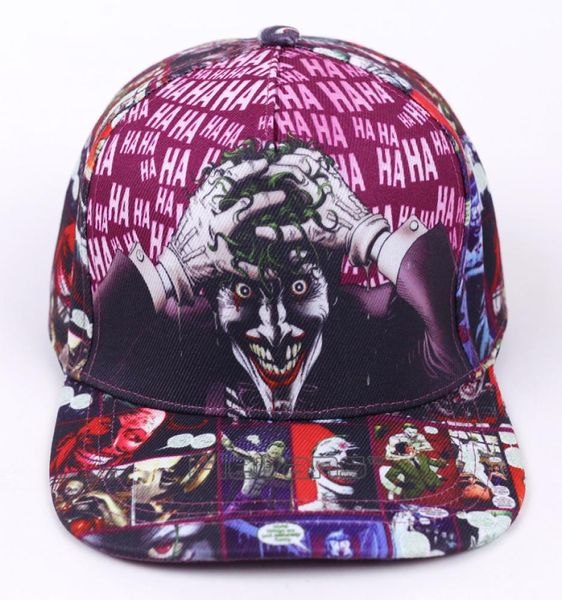 DC Comic The Joker marca gorra Snapback estampado de moda hombres mujeres gorras de béisbol ajustables adulto Hip Hop Hat4305130