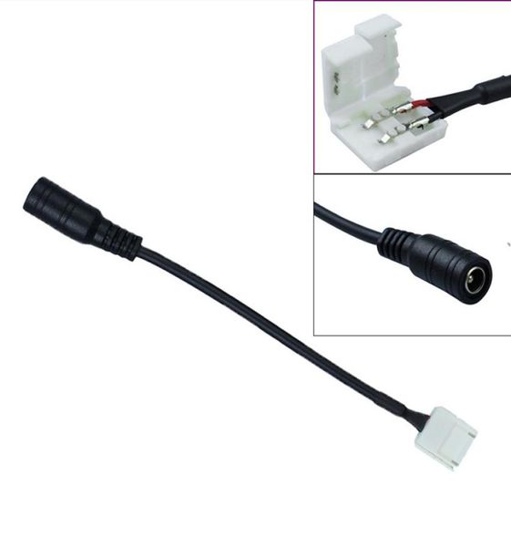 Câble de connexion DC, accessoires d'éclairage à 2 broches, connecteur de soudage à Clip de 8mm 10mm pour bande lumineuse Led SMD 5050 3528 6164968