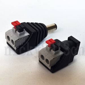 Accessoires d'éclairage connecteur DC mâle femelle adaptateur de prise Jack 2.1mm 5.5mm bouton vers le bas pour bande lumineuse LED