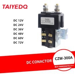 DC Contacteur CZW300A Relais d'alimentation 12V 24V 36V 48V 60V 72V pour la voiture électrique Fork Trucks Navires Batterie