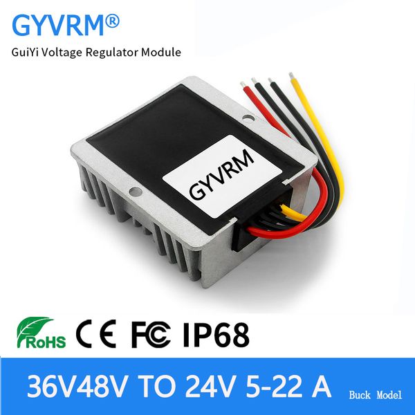 DC DC 36V 48V a 24V 5A 10A 15A 20A 22A Pase hacia abajo Modelo 30-60V a 24V 500W Buck Converter IP68 WoterPoof Nivel