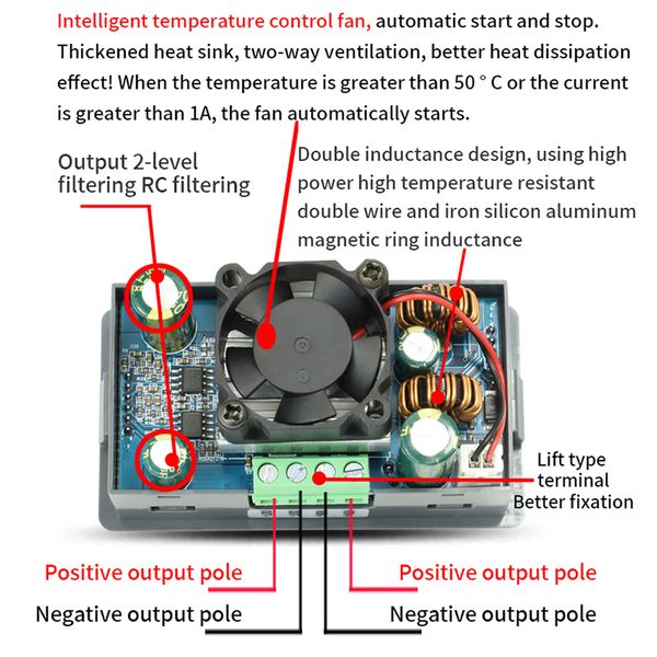 Convertisseur de boost de buck réglable DC DC 6.0 ~ 36V à 0,6 ~ 36 V Alimentation en laboratoire régulée CC CV 0 ~ 5.0A 6V 12V Module d'alimentation 24V