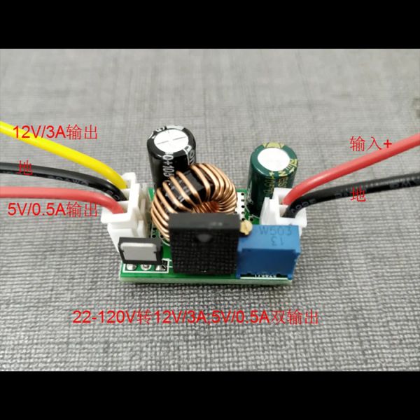 Convertisseur de buck DC-DC 96V 84V 72V 60V 48V 36V 24V 12V à 3-28V 5V 6V 15V 19V 24V Alimentation USB à haute tension haute tension