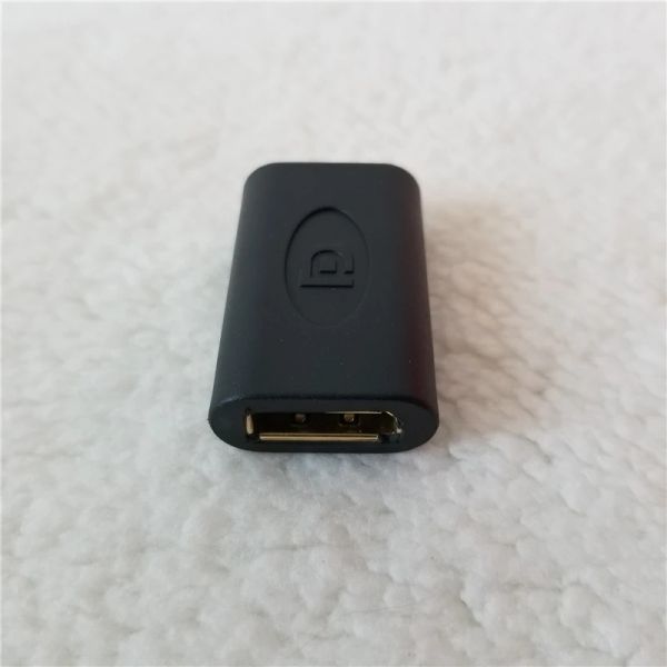 Puerto de pantalla CC adaptador hembra a hembra, convertidor, conector Jack negro para cable de extensión de datos DP DIY