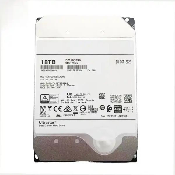 DC HC550 0F38314 18 to 7200 tr/min SAS 12 Gb/s 3.5 pouces 18 serveur disque dur interne disque dur Disco Duro De 18 to WUH721818AL4206