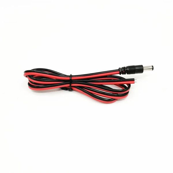 Ligne CC 1M 5,5 / 2,5 mm 1 m de fil mâle DC d'épaisseur peut être personnalisé avec un câble CC à DC DC à 0,5 carré et noir