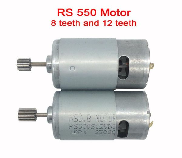 Motor dc 12v para niños coche eléctrico carrc motor dc 6v motor eléctrico para coche de bebé motor rs550 con 12 dientes y 8 dientes de engranaje 7728766