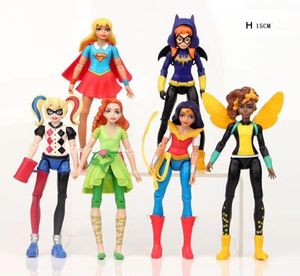 DC Super Hero Girls 6quot Figures modèles Toys Wonder Woman Supergirl 6 PCS Set1214444